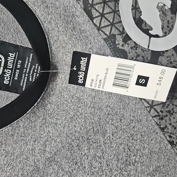 Ecko Unlimited Gray and Blue‎ Men's Shirt Small New - Picture 4 of 6